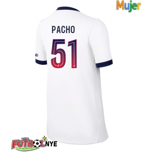Camiseta Paris Saint-Germain Willian Pacho #51 Visitante Equipación para mujer 2026-27 manga corta